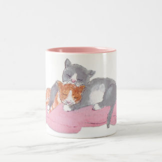 Cat Nap Two-Tone Coffee Mug