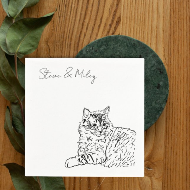 Cat Napkins for wedding cocktail Napkin (Creator Uploaded)