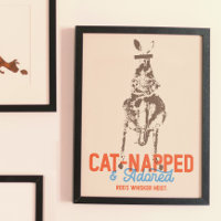 Cat-Napped Funny Cat Pun Kangaroo Weirdcore