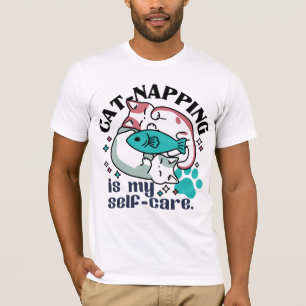 Cat-Napping Is My Self-Care: Cute Sleepy Cats T-Shirt