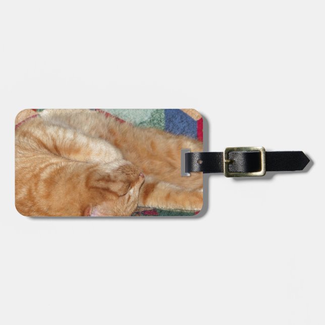 Cat Napping Luggage Tag (Front Horizontal)