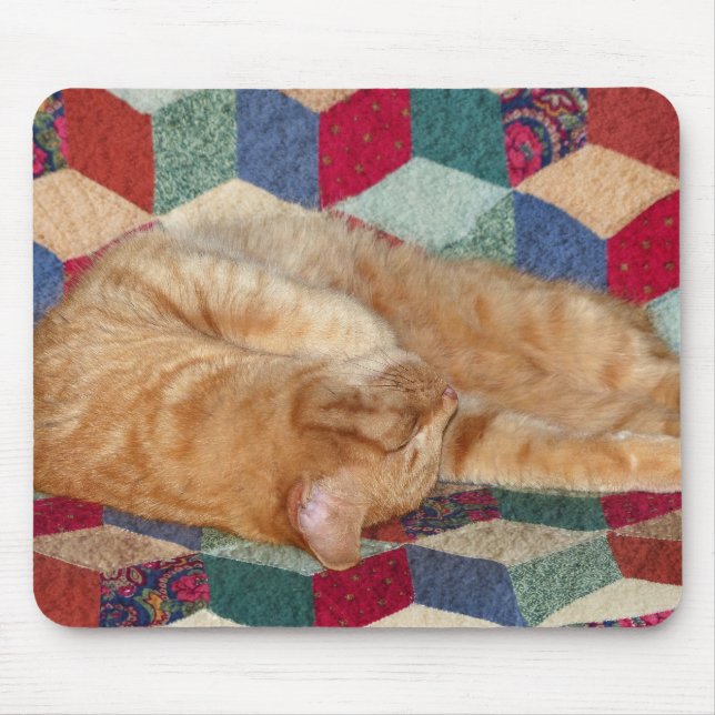 Cat Napping Mouse Mat (Front)