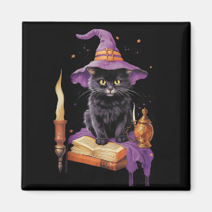 Cat Nation Witch Halloween Black Cat Wicca Magnet