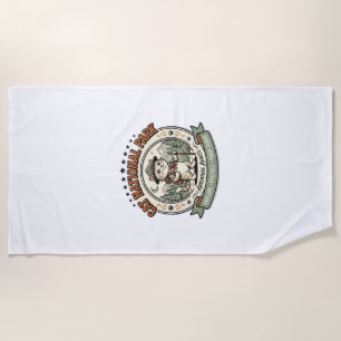 Cat National Park Cat National Park Poster Cat Vin Beach Towel