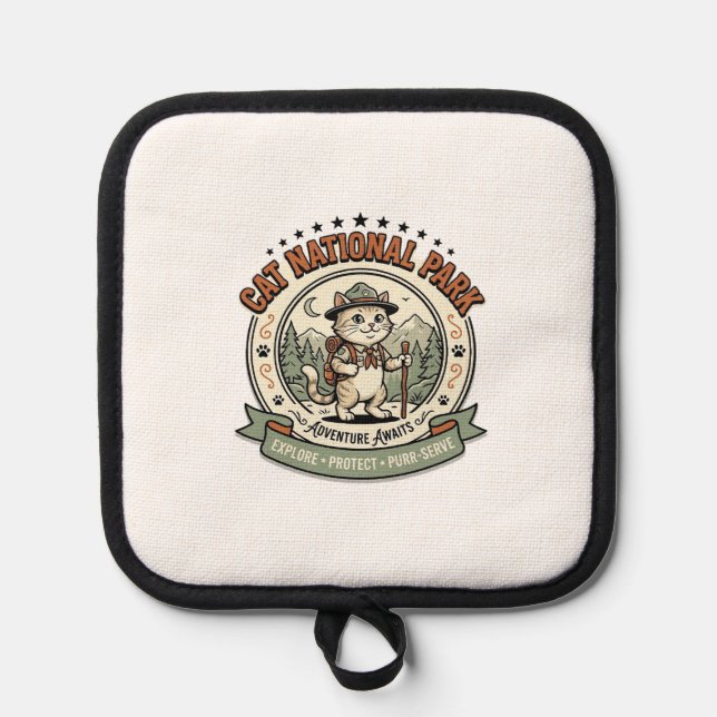 Cat National Park Cat National Park Poster Cat Vin Pot Holder (Front)