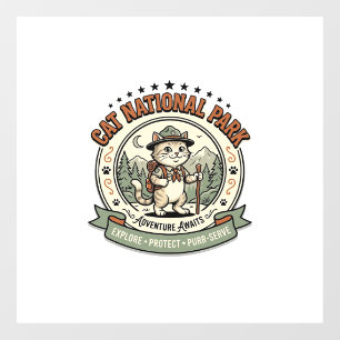 Cat National Park Cat National Park Poster Cat Vin Window Cling