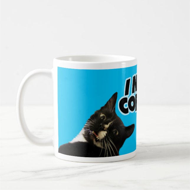 Cat Needs Coffee Mug (Left)