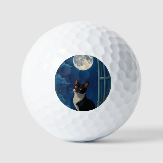 Cat Night & Day Golf Balls (Front)