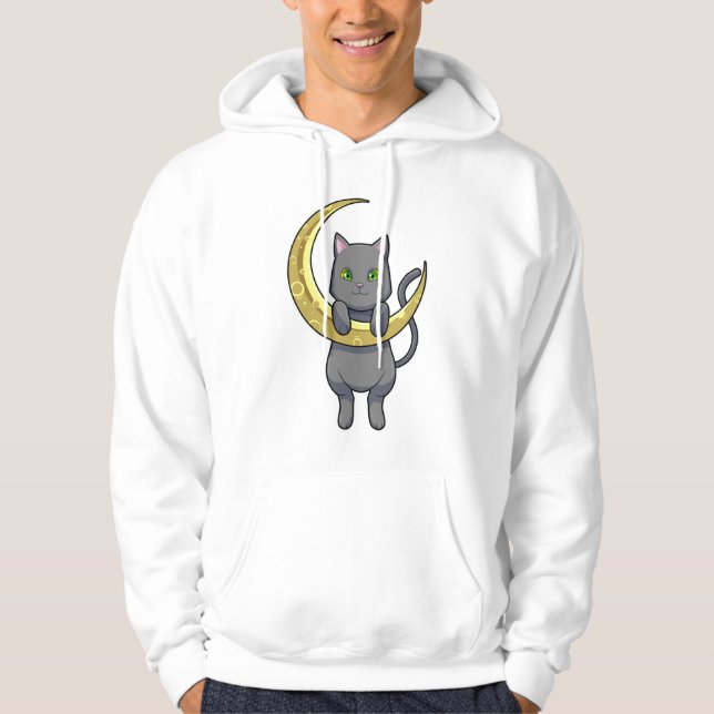 Cat Night Moon Hoodie (Front)