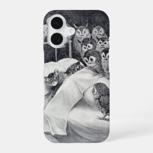 Cat Nightmare Owl Bird, Louis Wain iPhone 16 Case