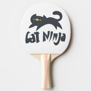 Cat ninja - Choose background colour Ping Pong Paddle