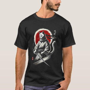 Cat Ninja Japanese Samurai Japan Warrior Mum Dad K T-Shirt