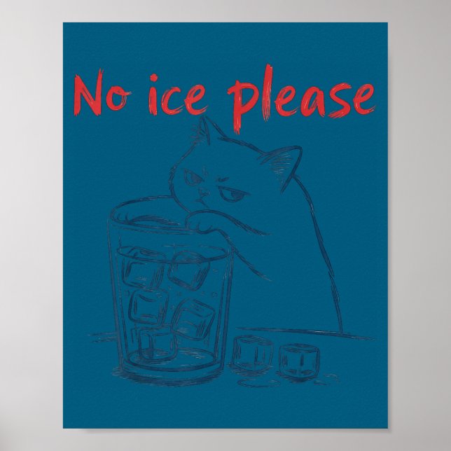 Cat no ice please  poster (Front)