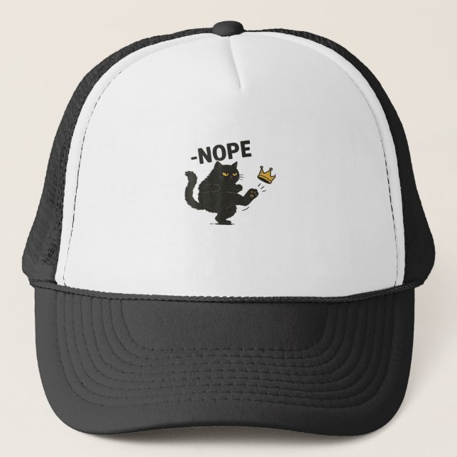 Cat No Kings In America  Trucker Hat (Front)