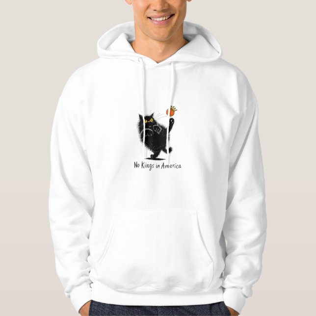 Cat No Kings In America We The People Political Hoodie (Front)