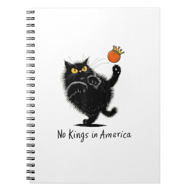 Cat No Kings In America We The People Political Notebook (Front)