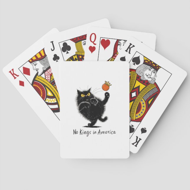 Cat No Kings In America We The People Political Playing Cards (Back)