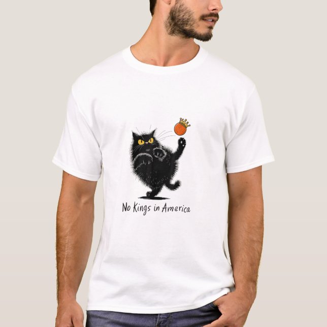 Cat No Kings In America We The People Political T-Shirt (Front)