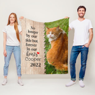 Cat No Longer By Our Side But Forever In Our Heart Fleece Blanket