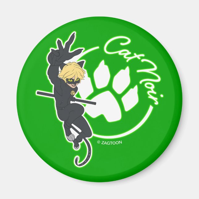 Cat Noir Badge Magnet (Front)