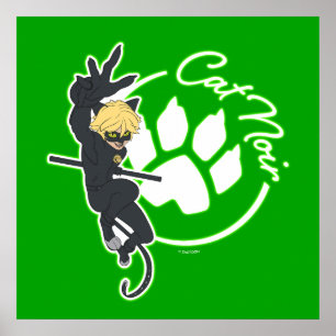 Cat Noir Badge Poster