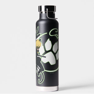 Cat Noir Badge Water Bottle