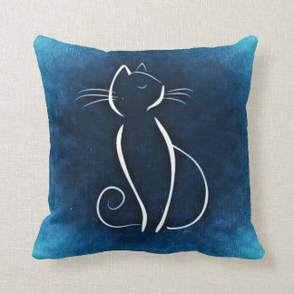 Cat Noir Blue Pillow