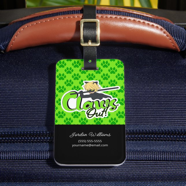 Cat Noir | Claws Out! Luggage Tag (Front Insitu 2)
