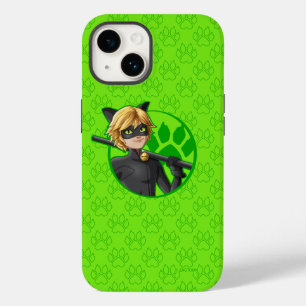 Cat Noir Green Badge Case-Mate iPhone 14 Case