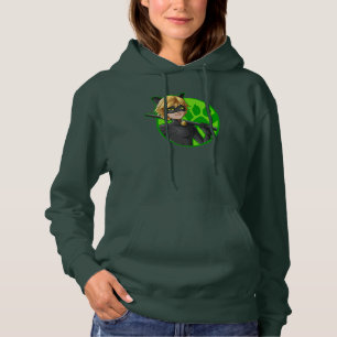 Cat Noir Green Badge Hoodie