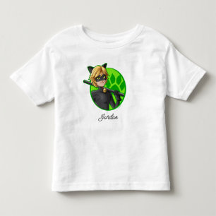 Cat Noir Green Badge Toddler T-Shirt