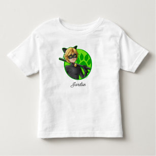 Cat Noir Green Badge Toddler T-Shirt