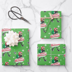 Cat Noir   Merry Christmas Wrapping Paper Sheet