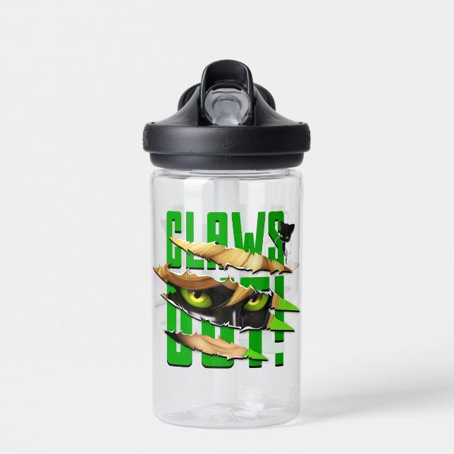 Cat Noir & Plagg | Claws Out Water Bottle (Front)