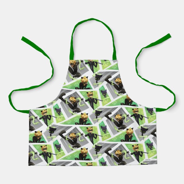 Cat Noir & Plagg Pattern Apron (Front)