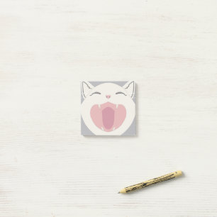 Cat Nom White Post-it Notes