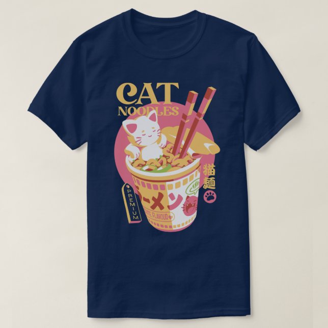 Cat Noodles  T-Shirt (Design Front)