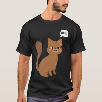 Cat Nope Statement  Graphic T-Shirt