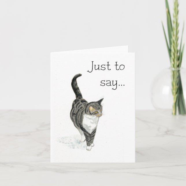 Cat Notecard - Just to say... (Front)