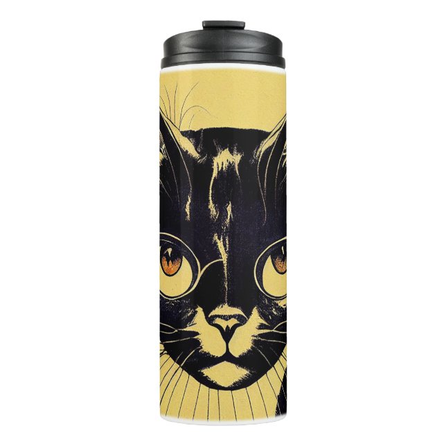 Cat Nouveau Thermal Tumbler  (Front)