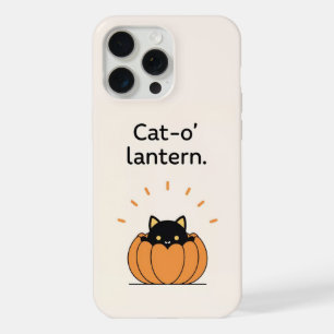Cat-o’-Lantern Black Cat Pumpkin Halloween iPhone  15 Pro Max Case
