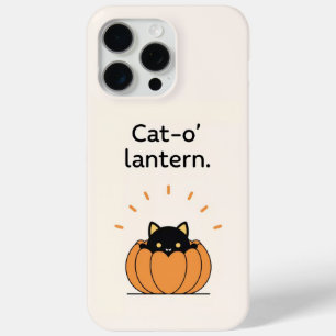 Cat-o’-Lantern Black Cat Pumpkin Halloween iPhone 15 Pro Max Case