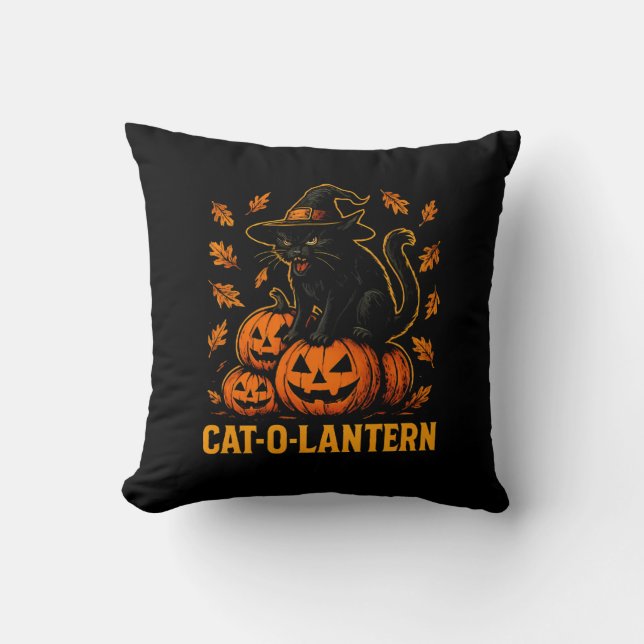 CAT-O-LANTERN CUSHION (Front)