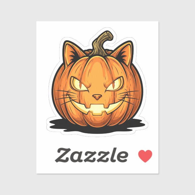 Cat O’Lantern – Glowing Cat Face Pumpkin Halloween (Sheet)