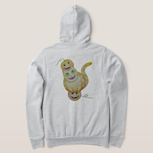 Cat-O-Lantern hoodie (Laydown Back)