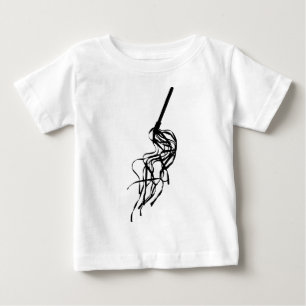 Cat of Nine Tails S&M Whip Outline Silhouette Baby T-Shirt
