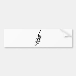 Cat of Nine Tails S&M Whip Outline Silhouette Bumper Sticker
