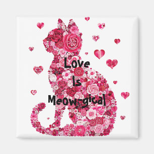 Cat of Roses Magnet
