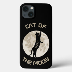 Cat Of The Moon Personalise name iPhone 13 Case