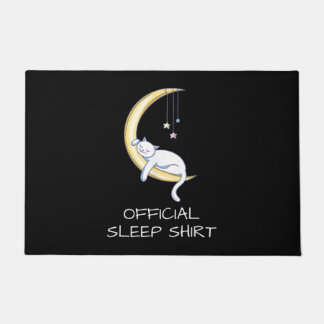 Cat official sleep shirt | Cat owner gift Doormat